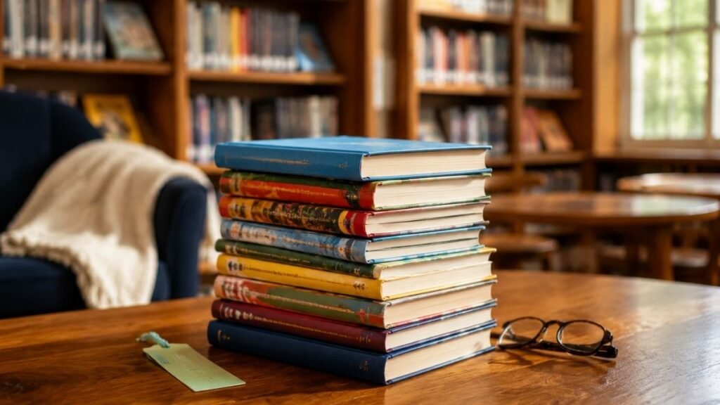Collection of popular books for 6th graders